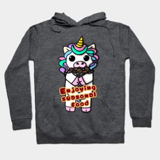 Unicorn with phrase - Enjoying seasonal food Hoodie